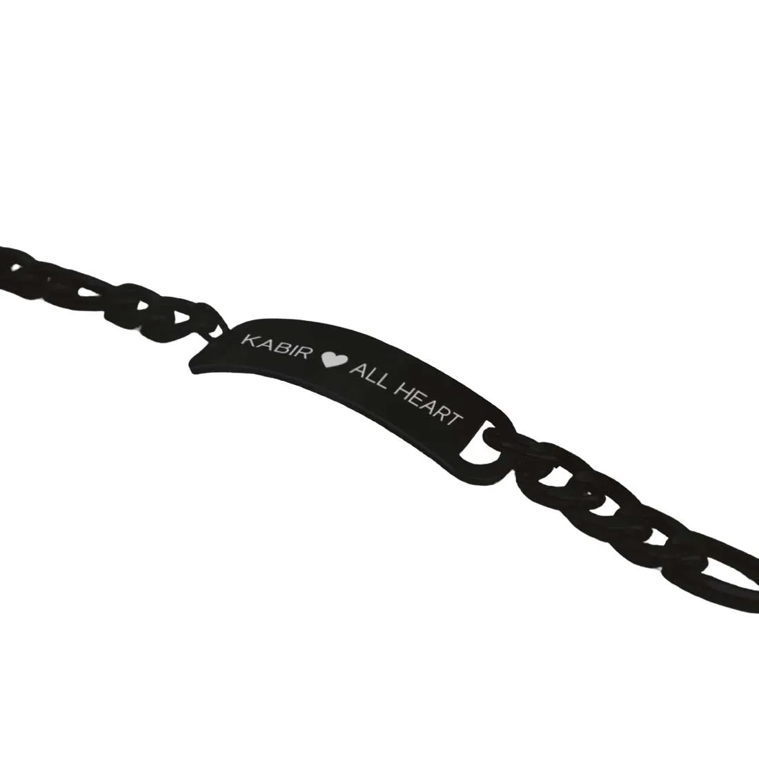 Customized Bracelet for Him Chain Bracelets - Black Rhodium/Gold Plated - Heart