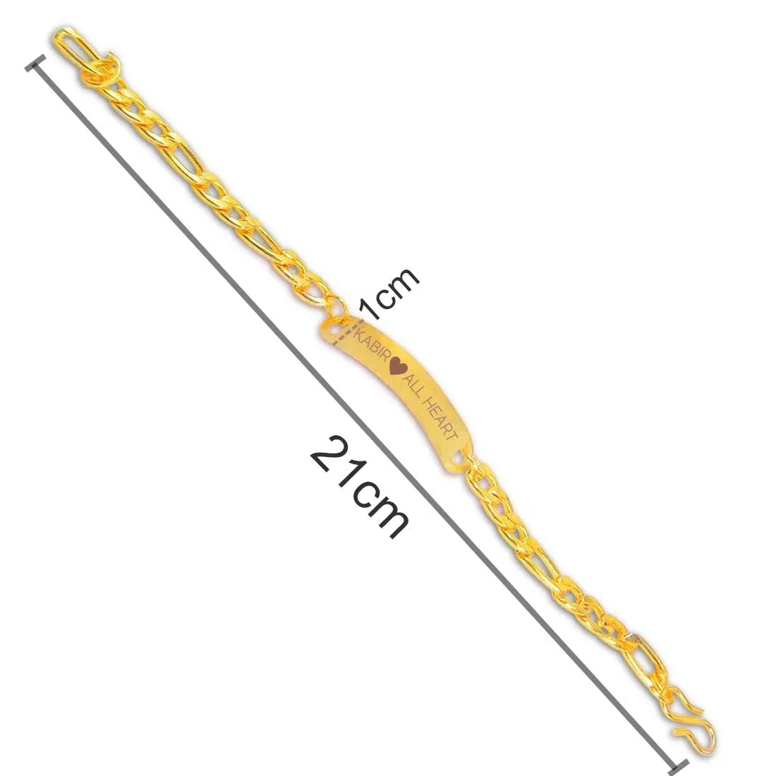 Customized Bracelet for Him Chain Bracelets - Black Rhodium/Gold Plated - Heart