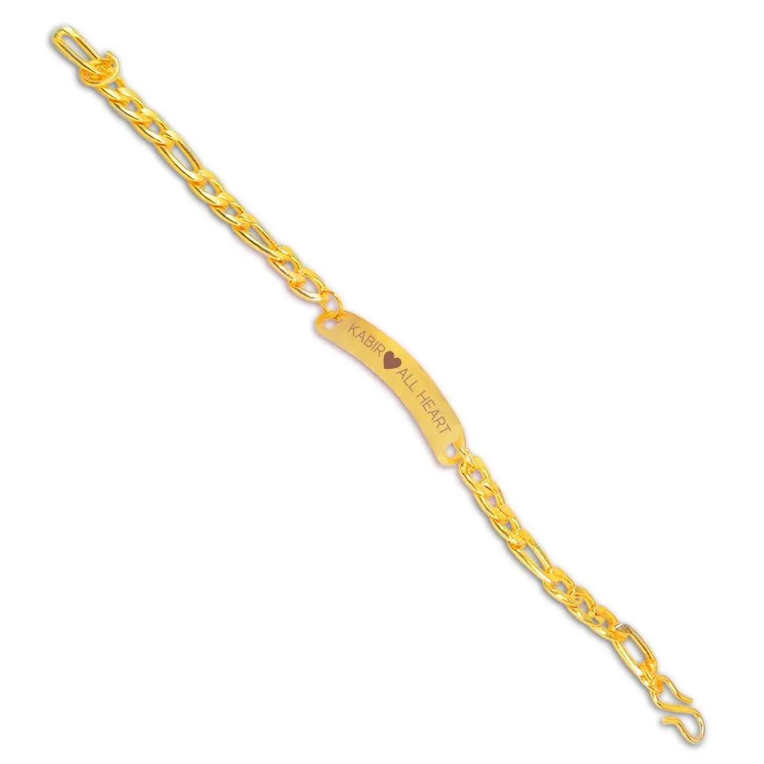 Customized Bracelet for Him Chain Bracelets - Black Rhodium/Gold Plated - Heart