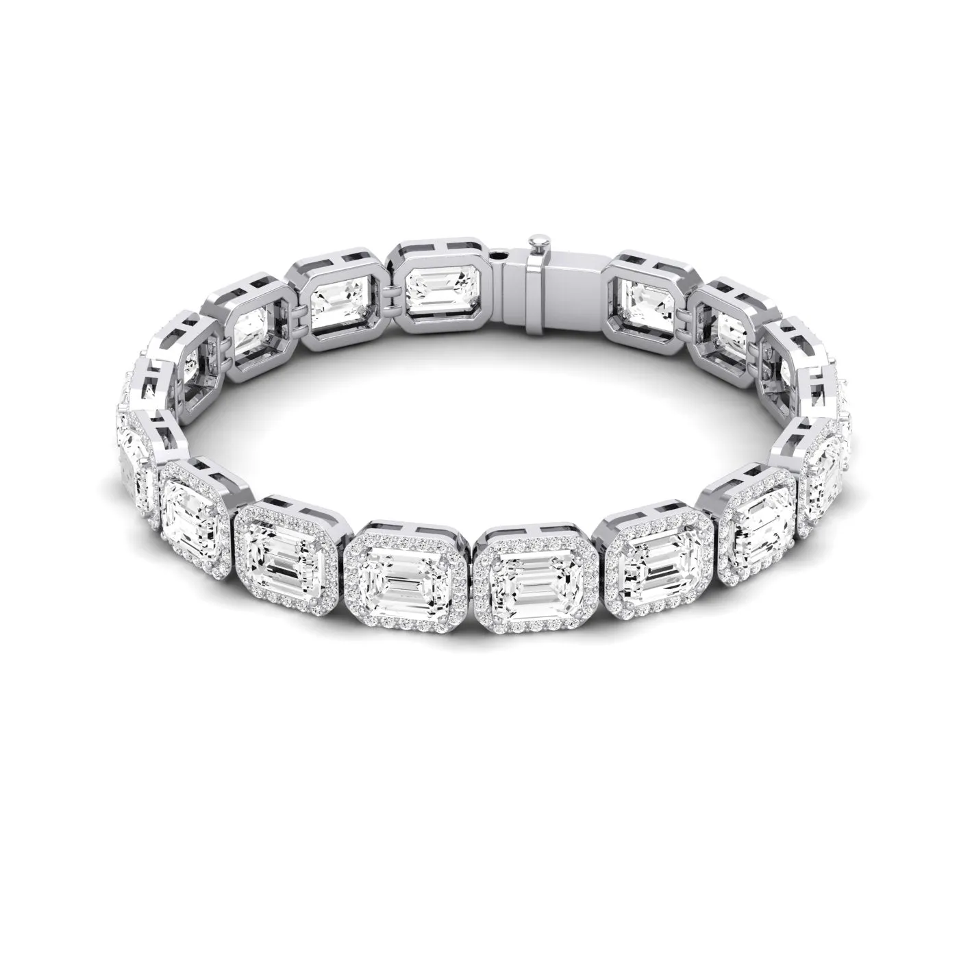 Delta Emerald Cut Diamond Bracelet