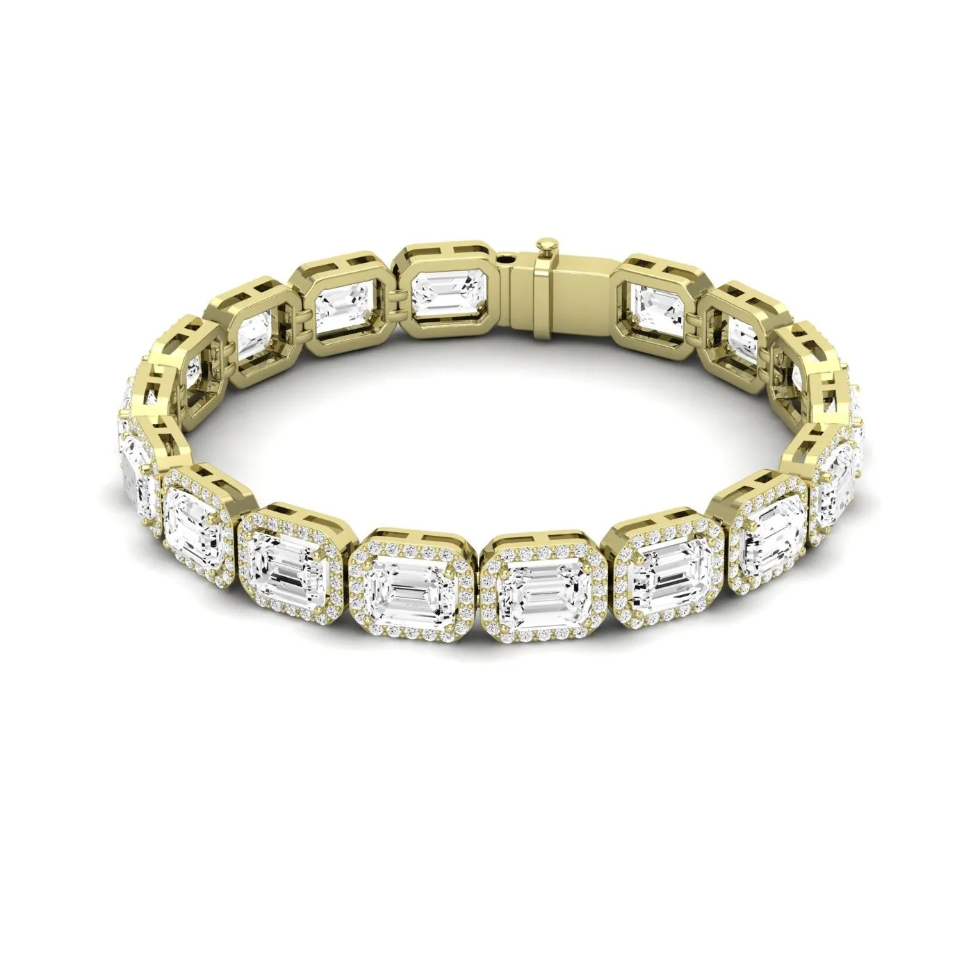 Delta Emerald Cut Diamond Bracelet