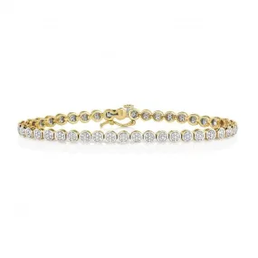 Diamond Jewellery 9ct Gold Diamond Tennis Bracelet BD022