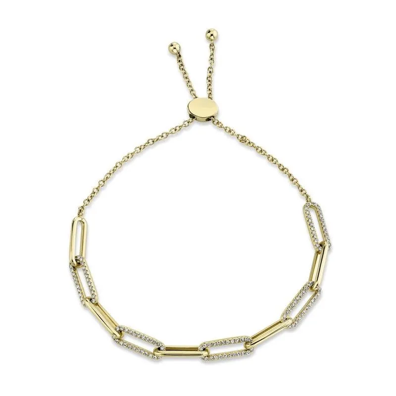 Diamond Link Bolo Bracelet