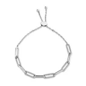 Diamond Link Bolo Bracelet