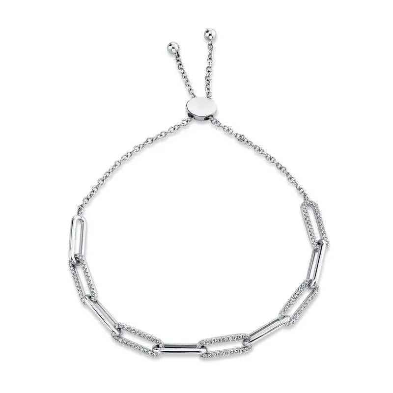 Diamond Link Bolo Bracelet