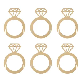 Diamond Ring Drink Topper Decorations - Pack of 6