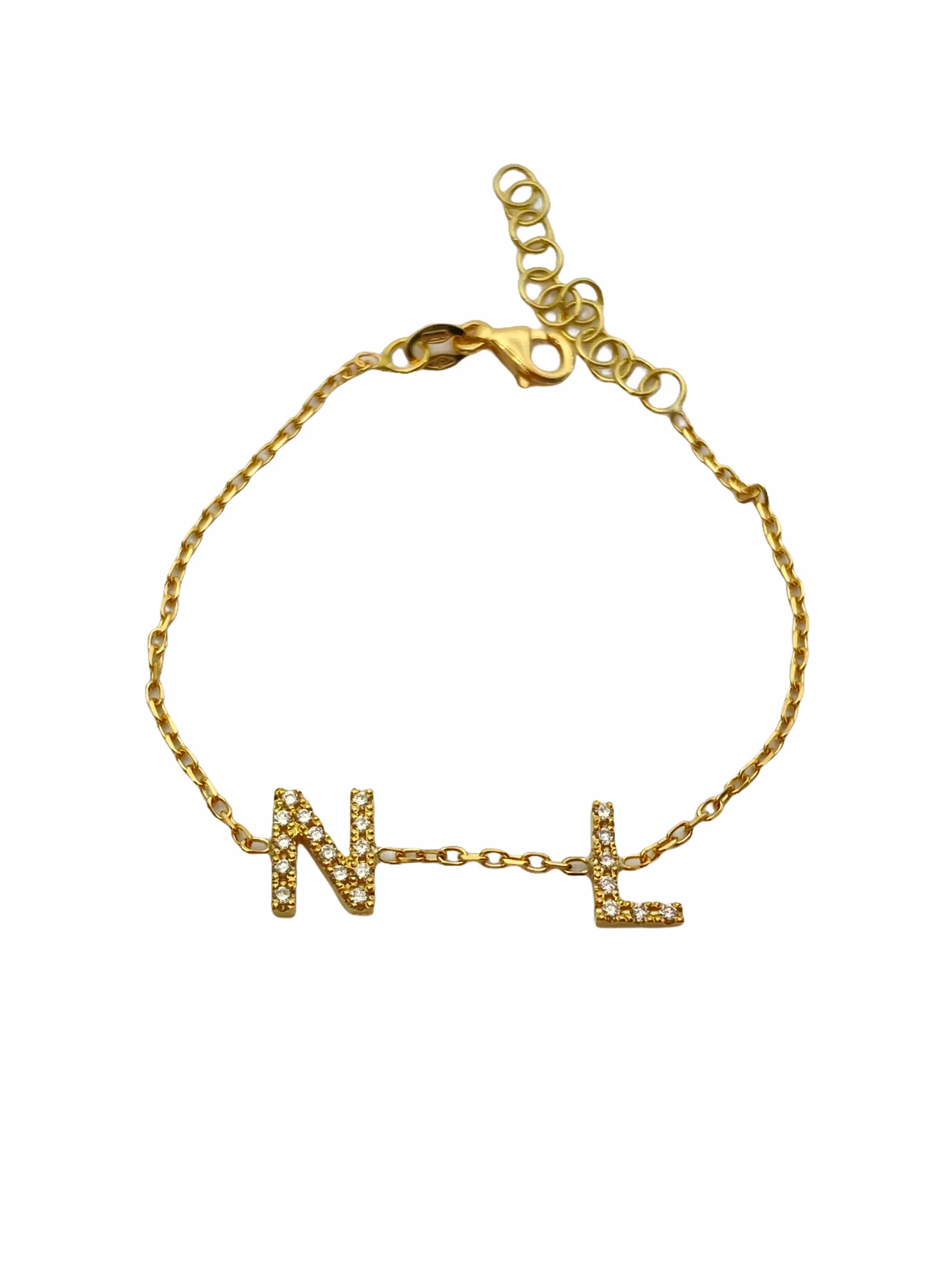 Double initial bracelet