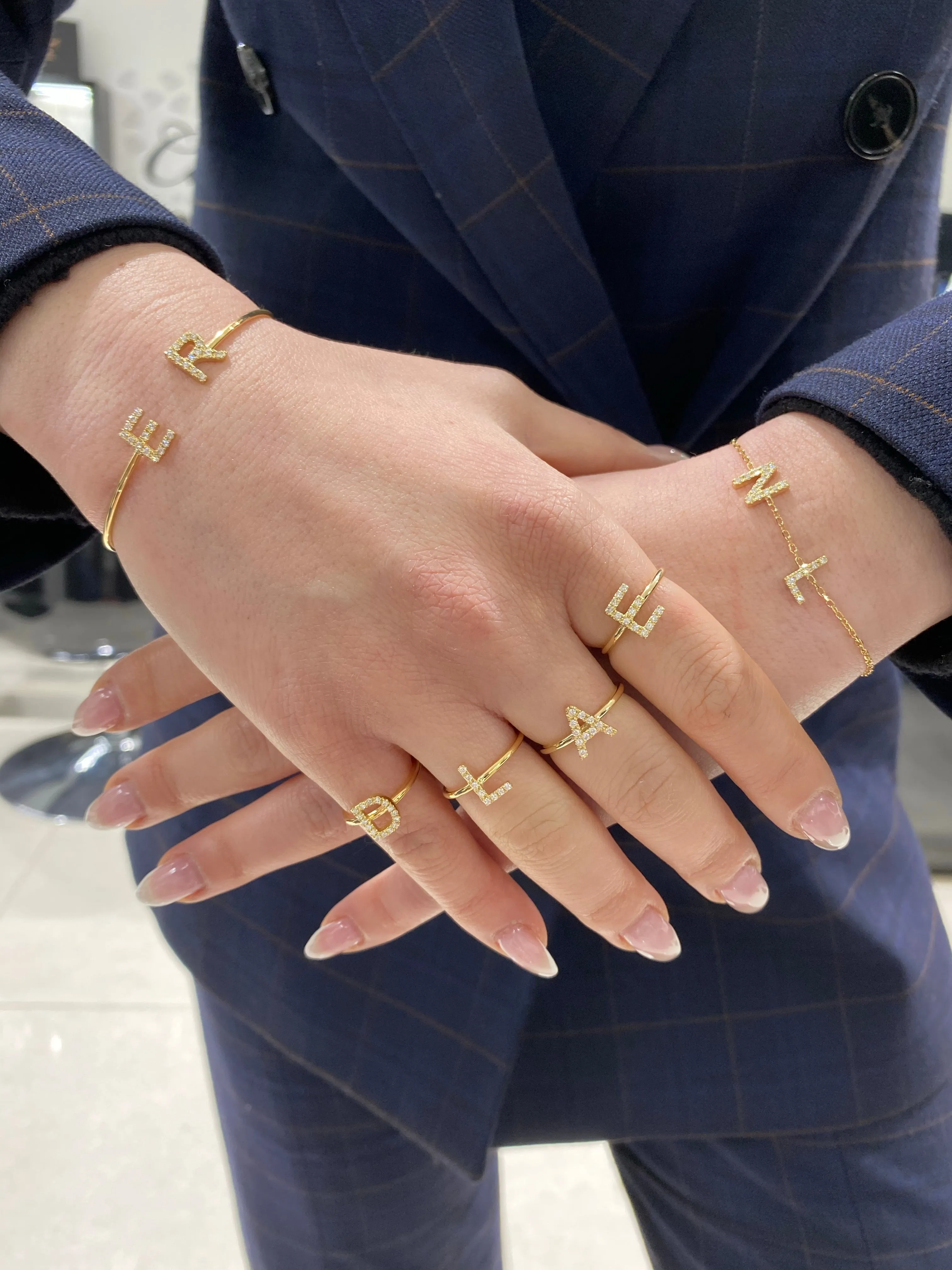 Double initial bracelet