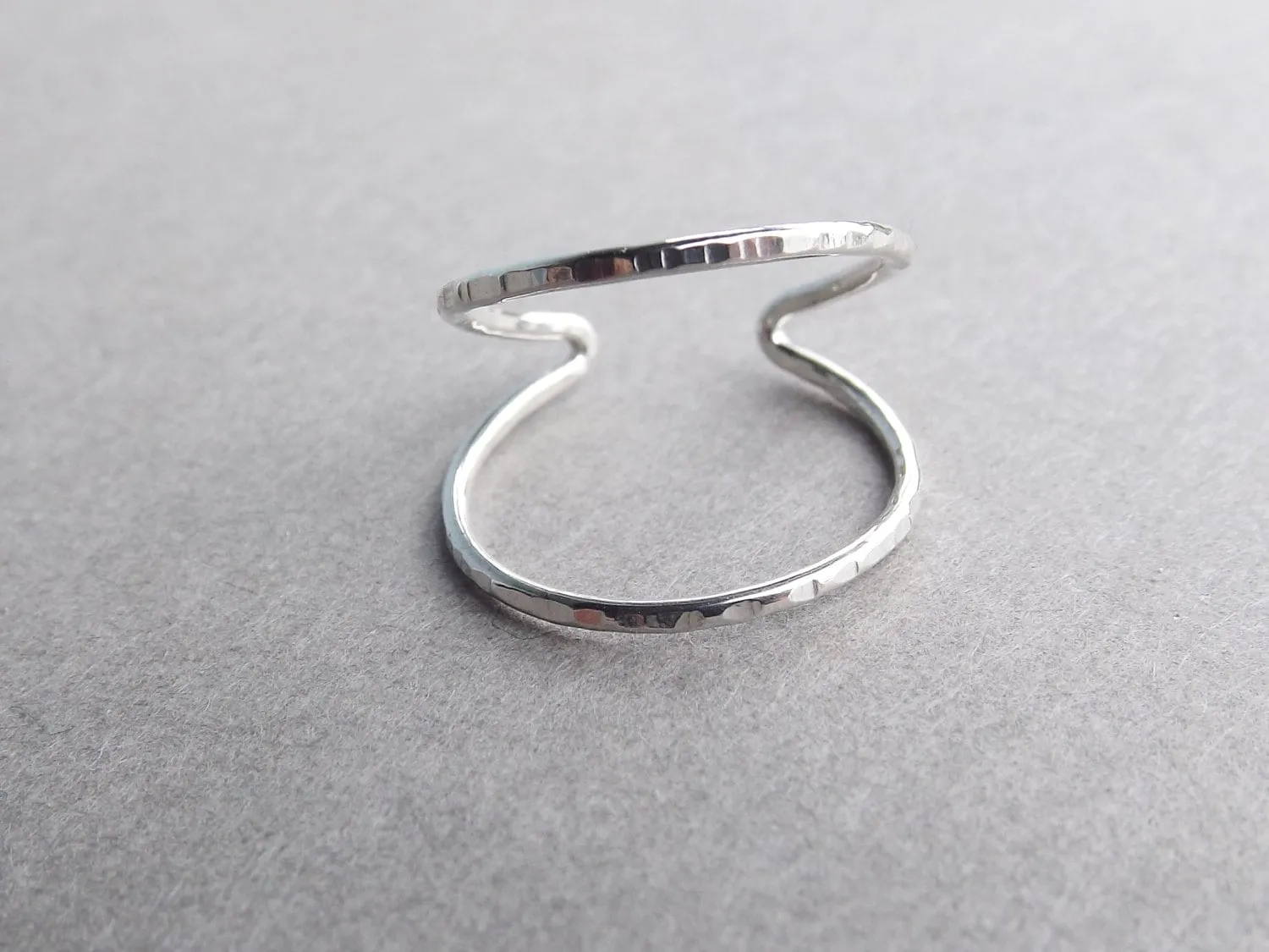 Double Knuckle Ring, Knuckle Rings, Open Mid Rings, above knuckle ring, Toe Rings, Rings, Sterling Silver Knuckle Ring, Customizable