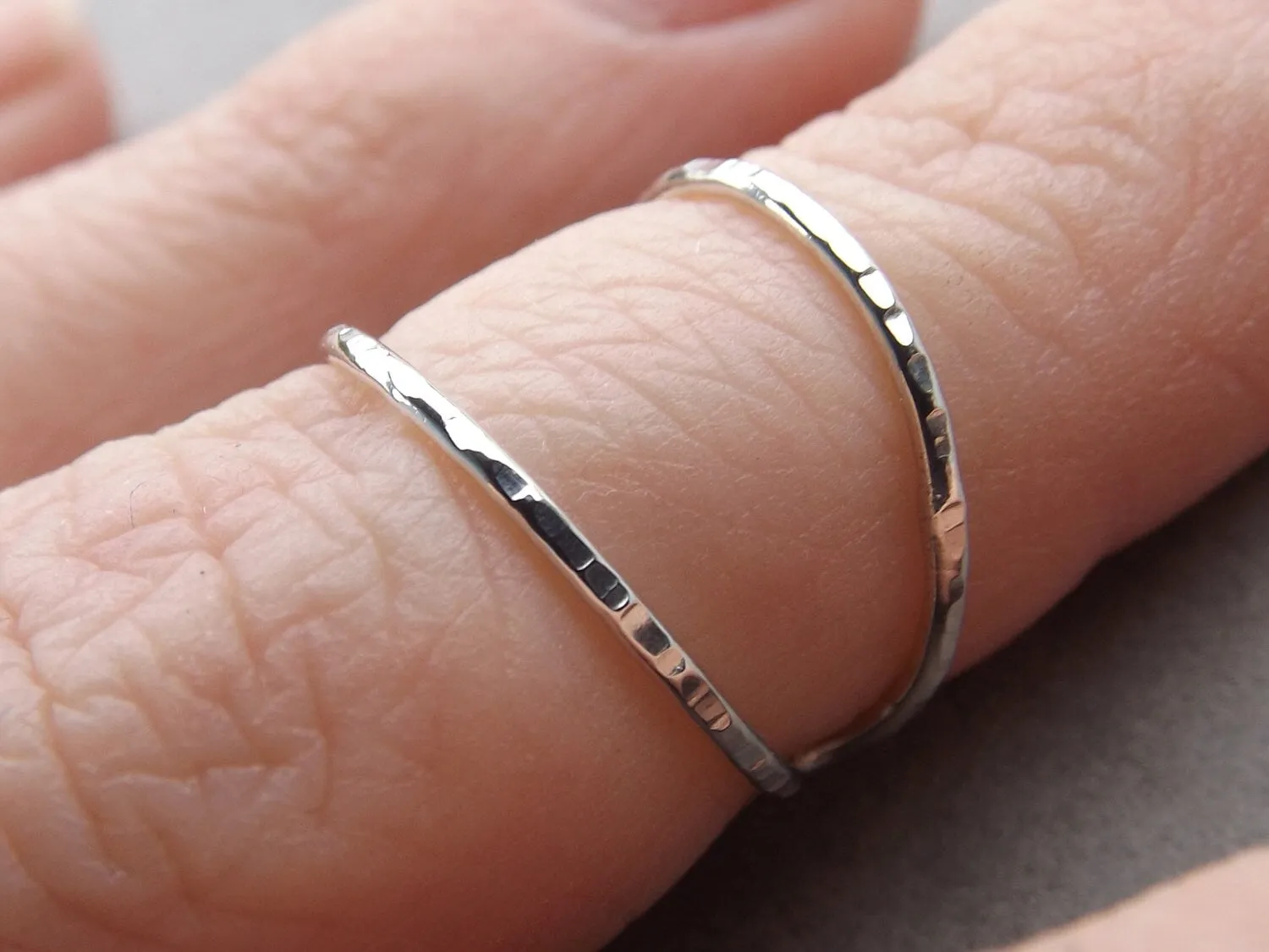 Double Knuckle Ring, Knuckle Rings, Open Mid Rings, above knuckle ring, Toe Rings, Rings, Sterling Silver Knuckle Ring, Customizable