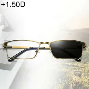 Dual-purpose Photochromic Presbyopic Glasses,  1.50D(Gold)