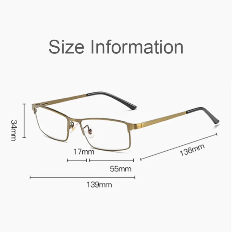 Dual-purpose Photochromic Presbyopic Glasses,  1.50D(Gold)