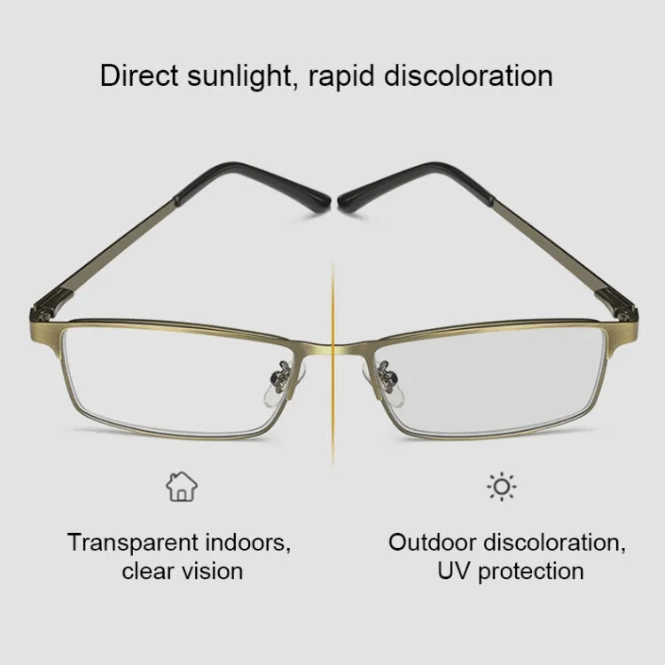 Dual-purpose Photochromic Presbyopic Glasses,  1.50D(Gold)