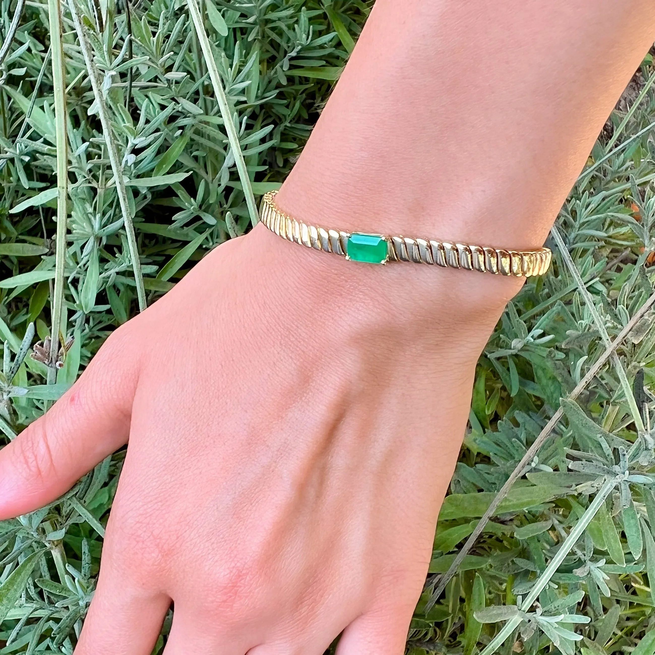 Emerald Baguette Bracelet