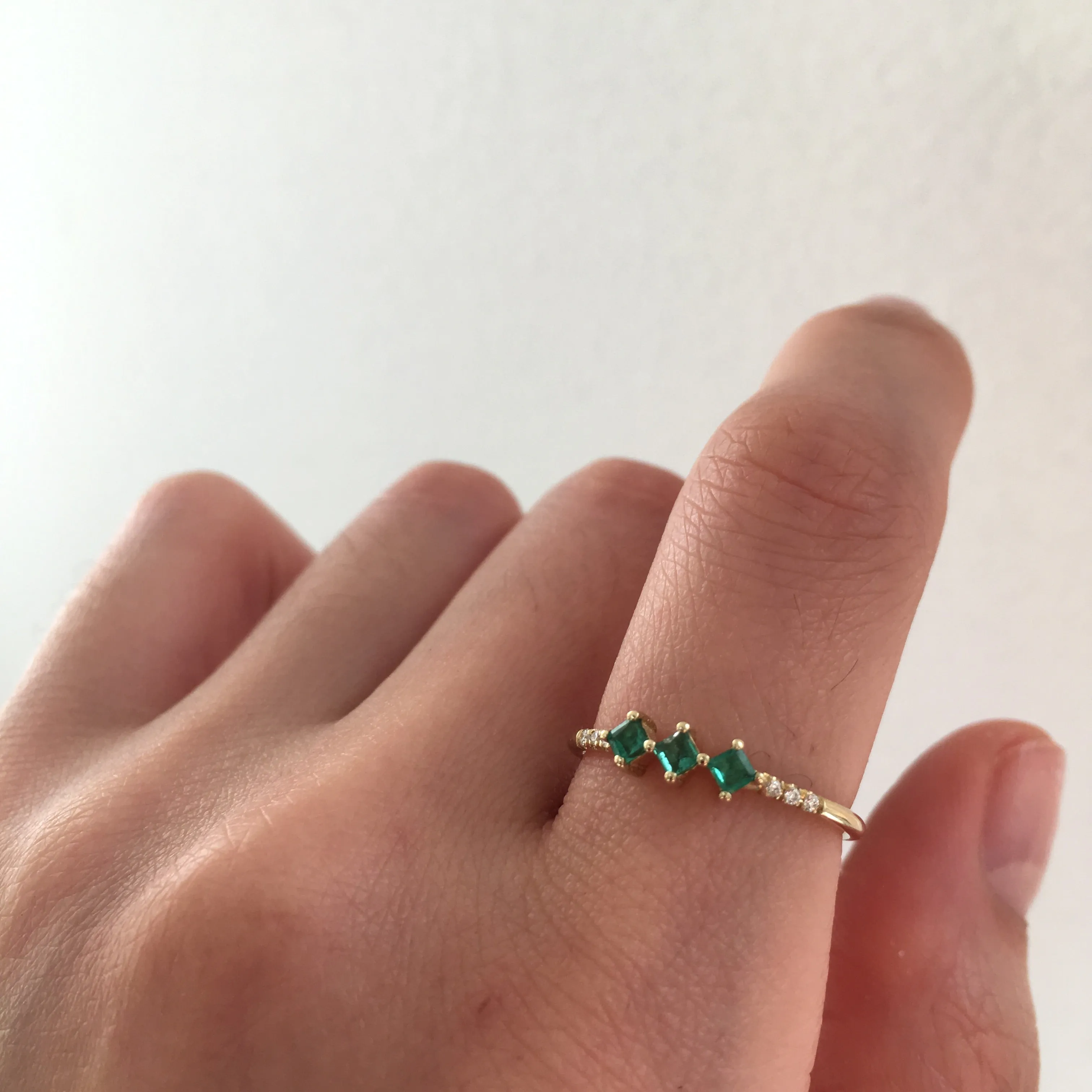 Emerald Harmony Ring (ready to ship option)*