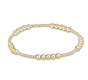Enewton Classic Blissful Pattern 2mm Bead Bracelet - 4mm Gold