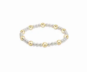 Enewton Pearl Sincerity Pattern 4mm Bead Bracelet - 6mm Gold