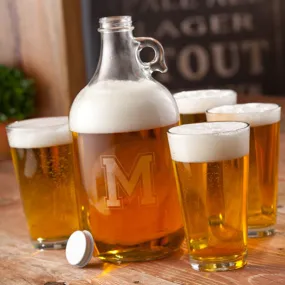 Engraved Growler Set (four blank pint glasses)