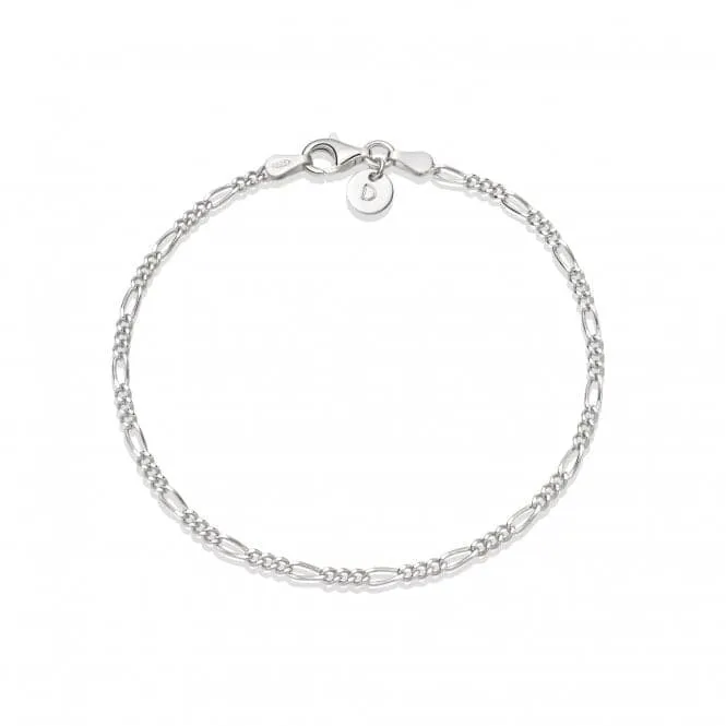 Essentials Fine Figaro Chain Chain Recycled Sterling Silver Bracelet BRFIG_SLV