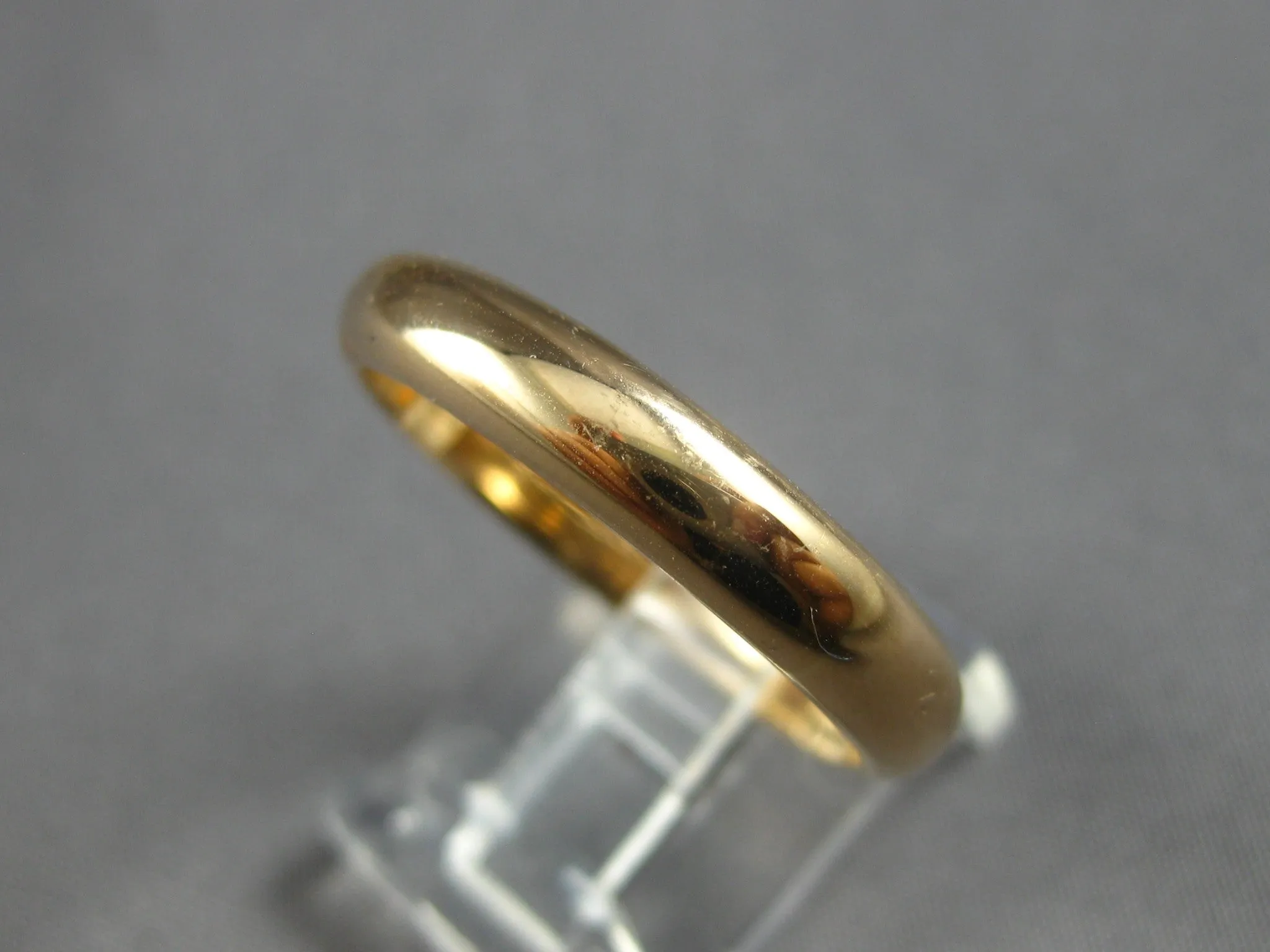 ESTATE 18K ROSE GOLD 3D CLASSIC SOLID 4MM MEN'S WEDDDING ANNIVERSARY RING #27848