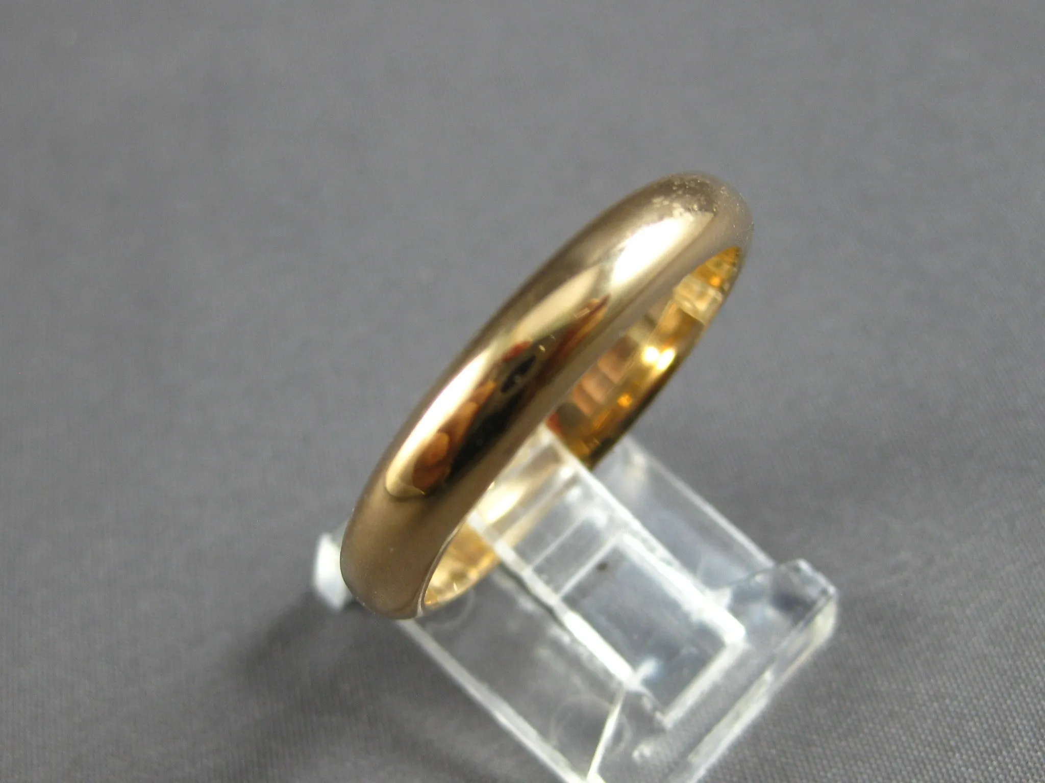 ESTATE 18K ROSE GOLD 3D CLASSIC SOLID 4MM MEN'S WEDDDING ANNIVERSARY RING #27848