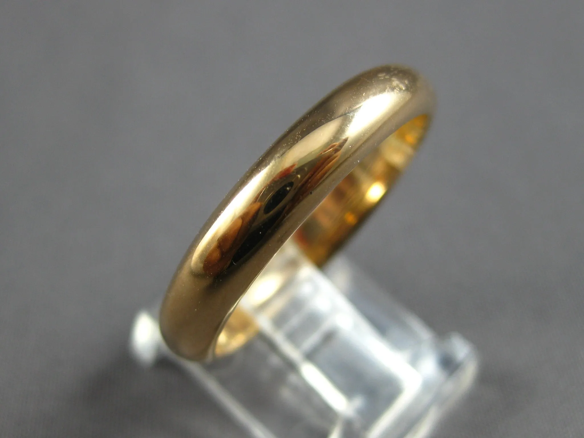 ESTATE 18K ROSE GOLD 3D CLASSIC SOLID 4MM MEN'S WEDDDING ANNIVERSARY RING #27848