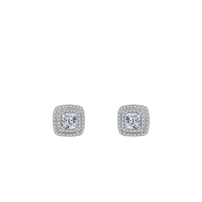 Exquisite High-end Sterling Silver Zircon Earrings for Women