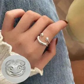 Fashionable Jewelry Adjustable Opening Ring Smiley Cute Happy Face Ring