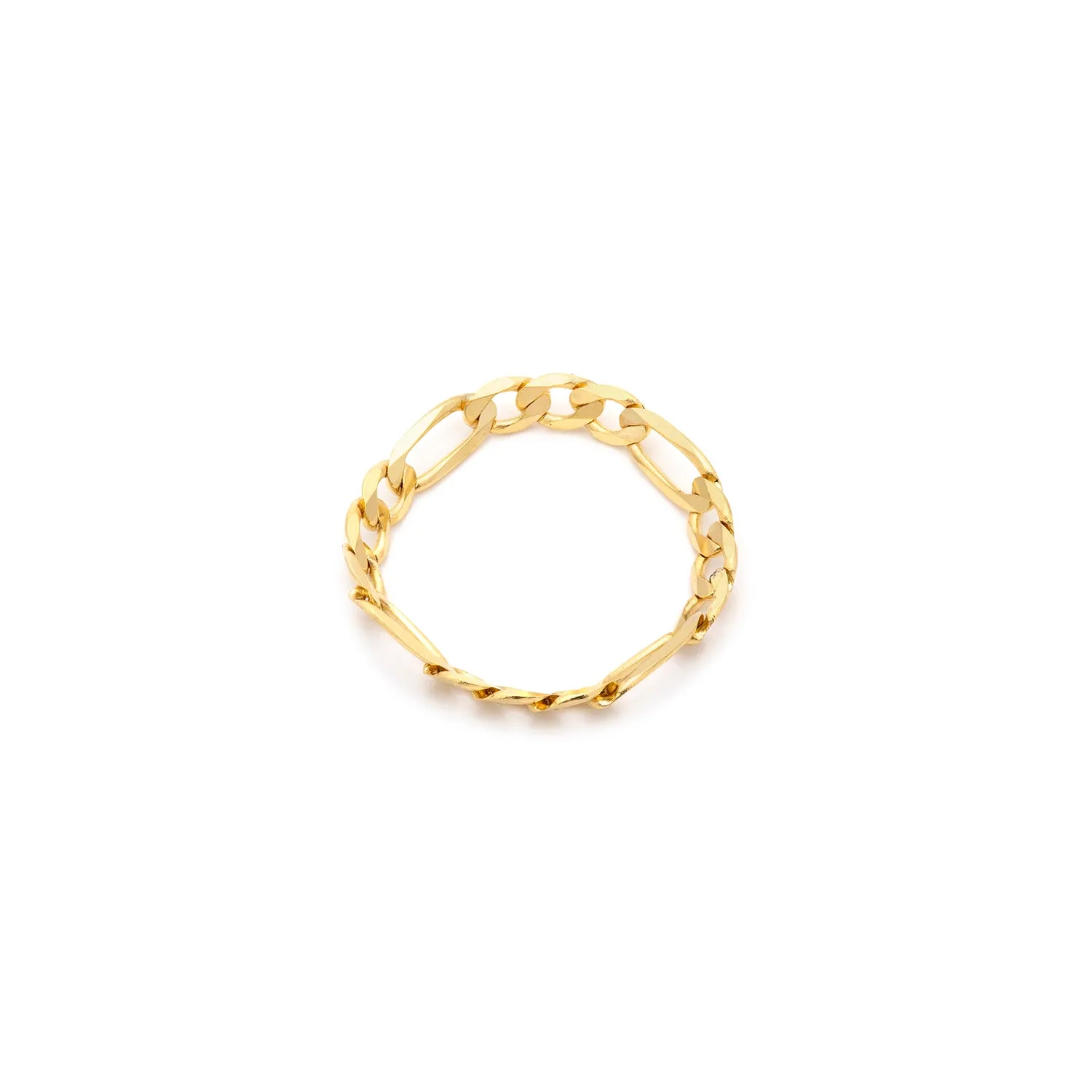 Figaro Bold Chain Ring | Solid 10k Gold