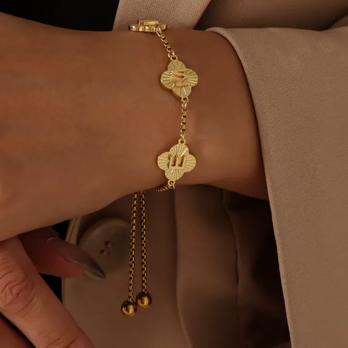 Florrie Personalised Clover Bracelet