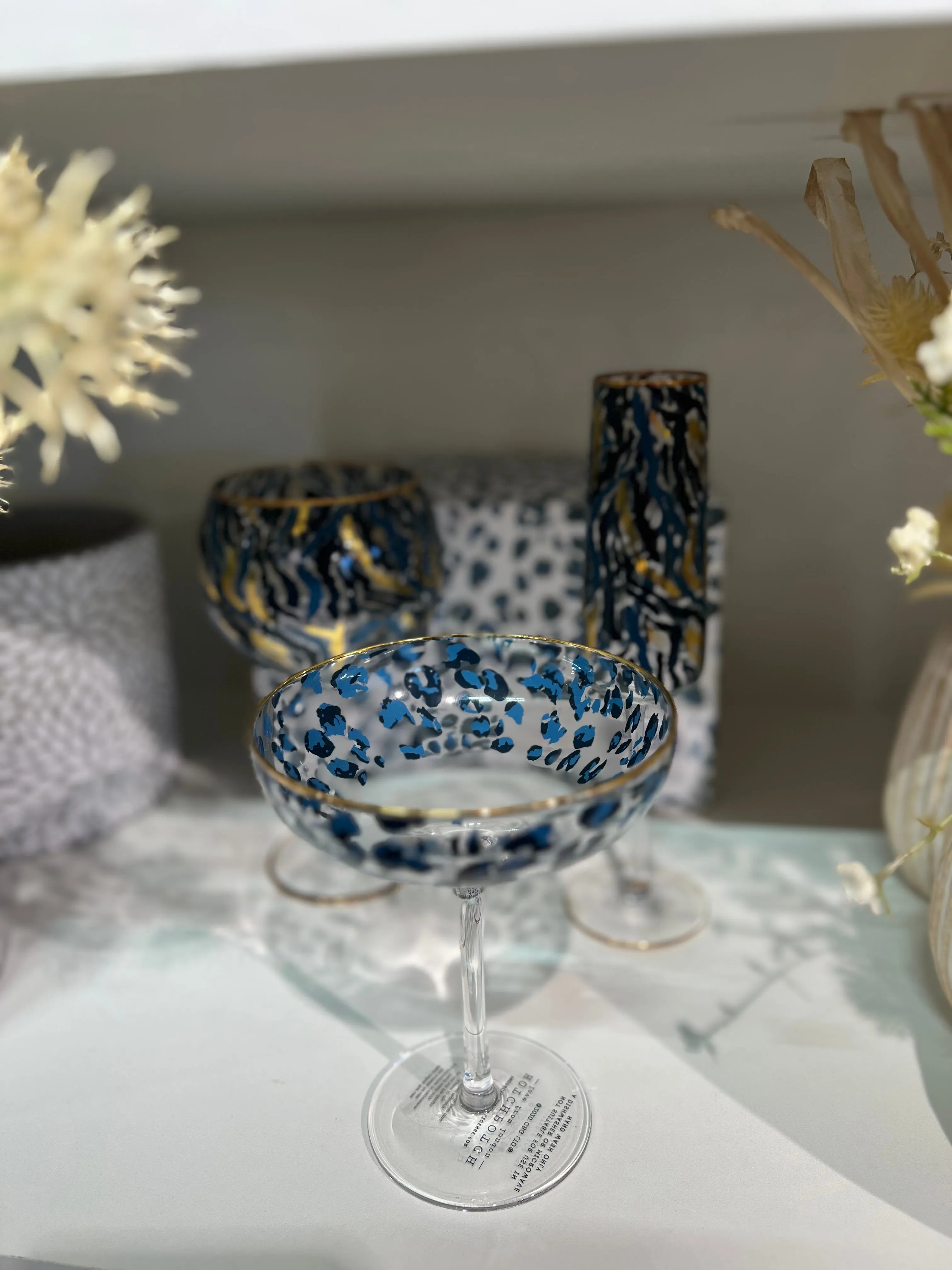 Frida Zebra Print Gin Glasses