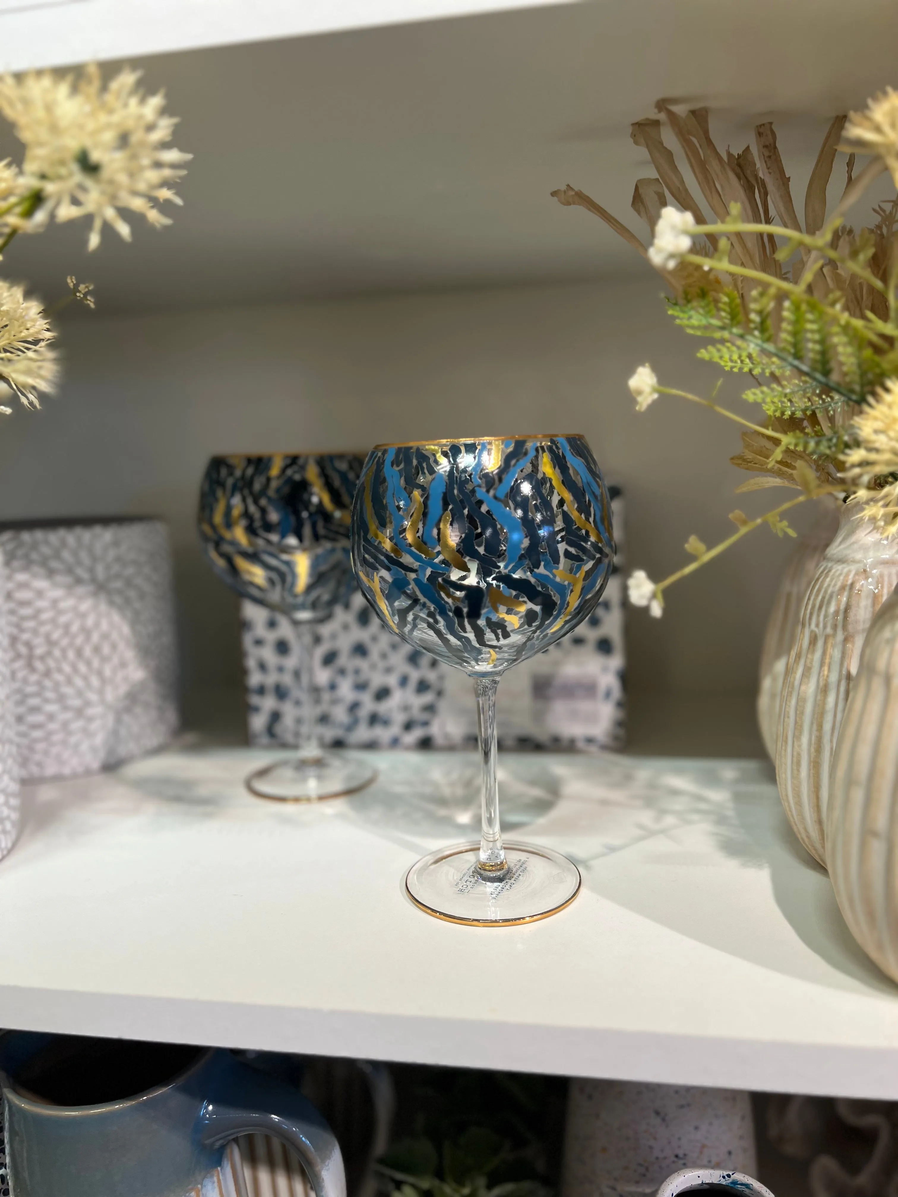 Frida Zebra Print Gin Glasses