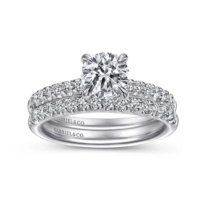 Gabriel & Co. "Ronan" Classic Shared Prong Diamond Wedding Band