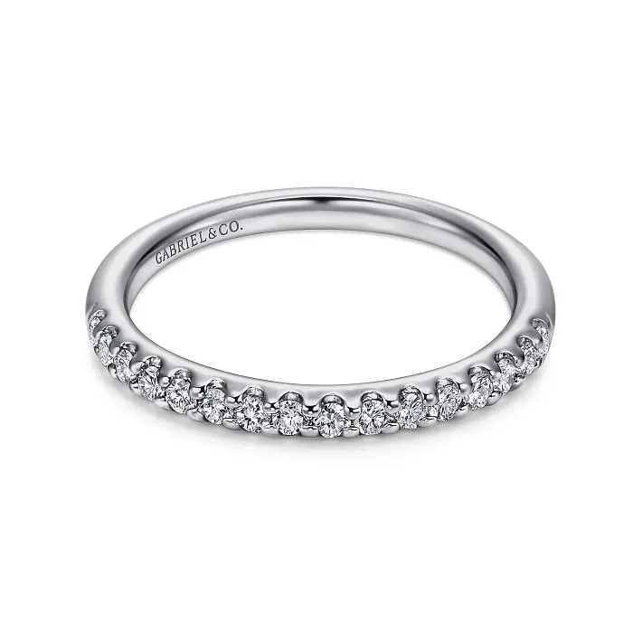 Gabriel & Co. "Ronan" Classic Shared Prong Diamond Wedding Band