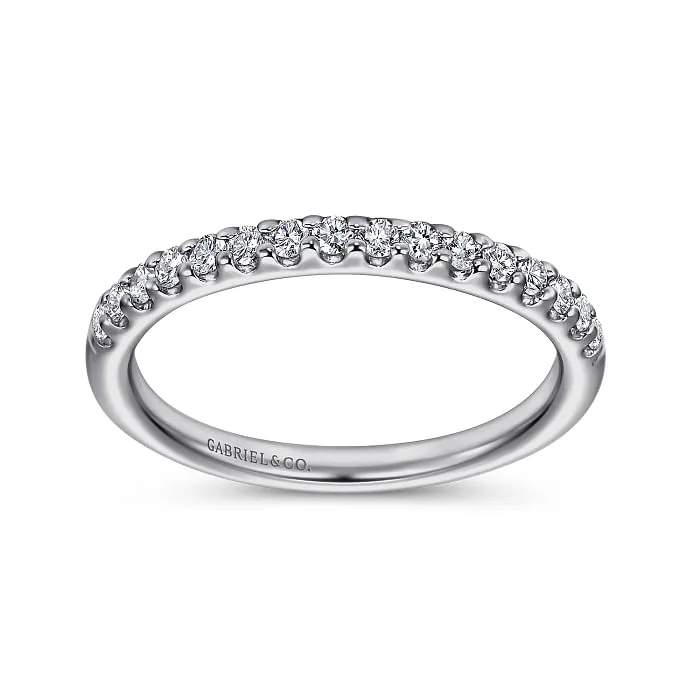 Gabriel & Co. "Ronan" Classic Shared Prong Diamond Wedding Band
