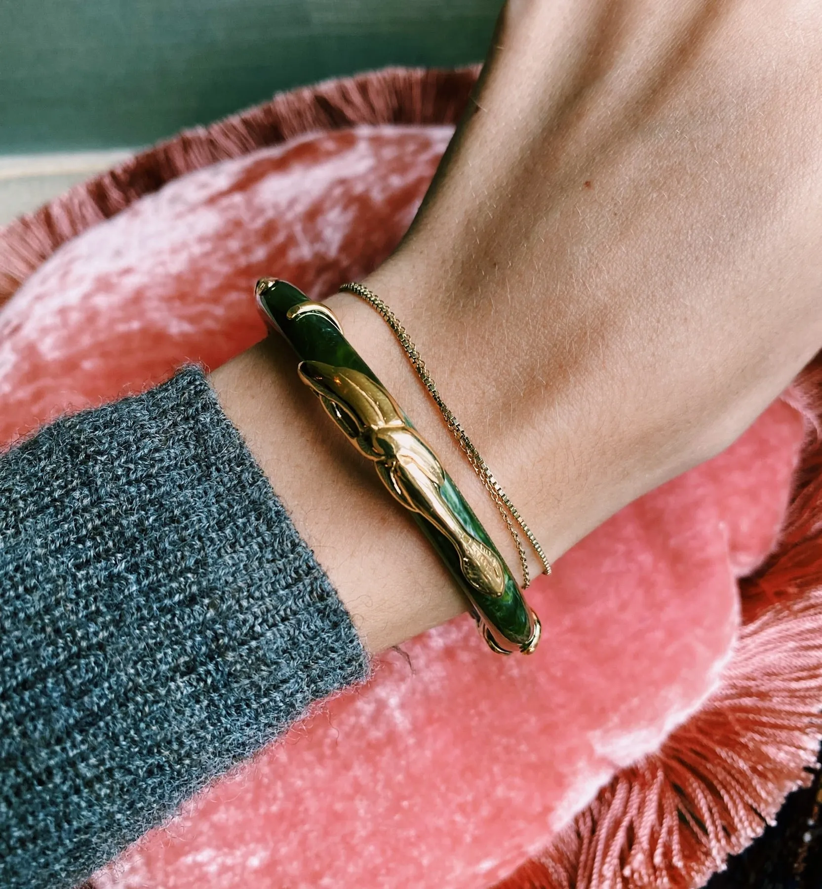 Gas Bijoux Khaki Cobra Bracelet