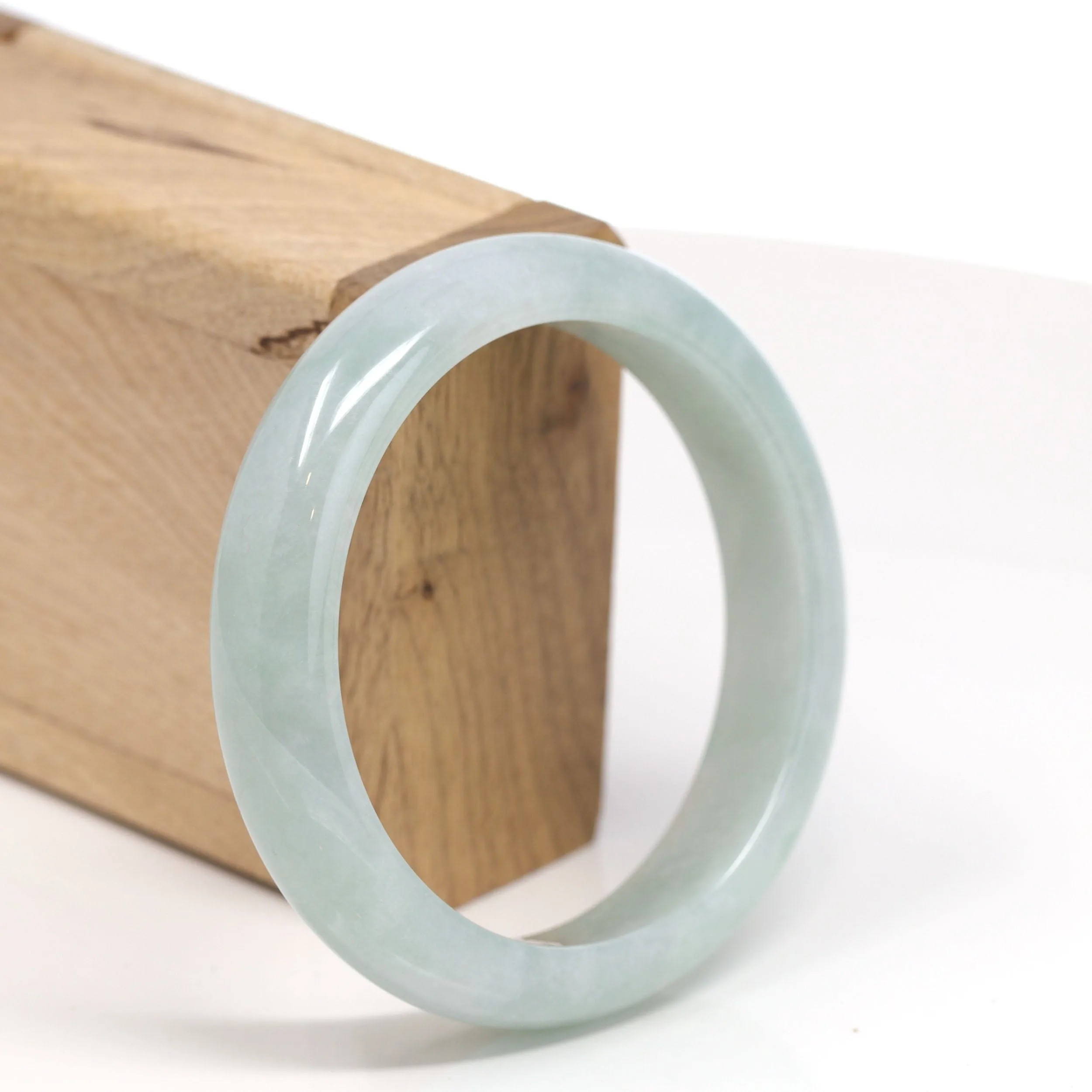 Genuine Burmese Jadeite Jade Bangle Bracelet ( 59.15 mm )#T159