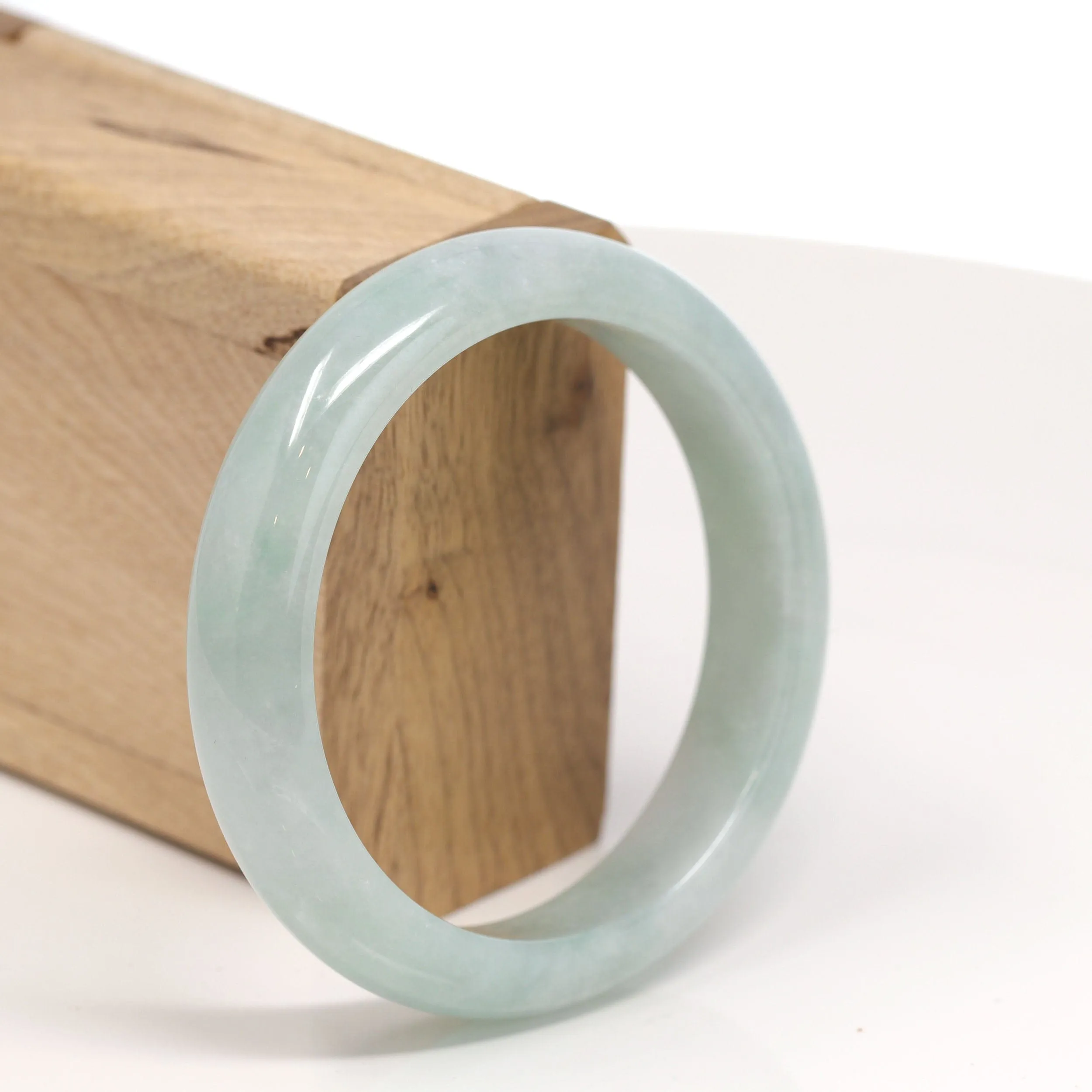 Genuine Burmese Jadeite Jade Bangle Bracelet ( 59.15 mm )#T159