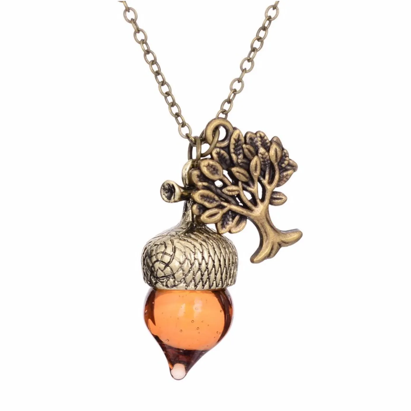 Gift of Wisdom Woodland Acorn Pendant Necklaces