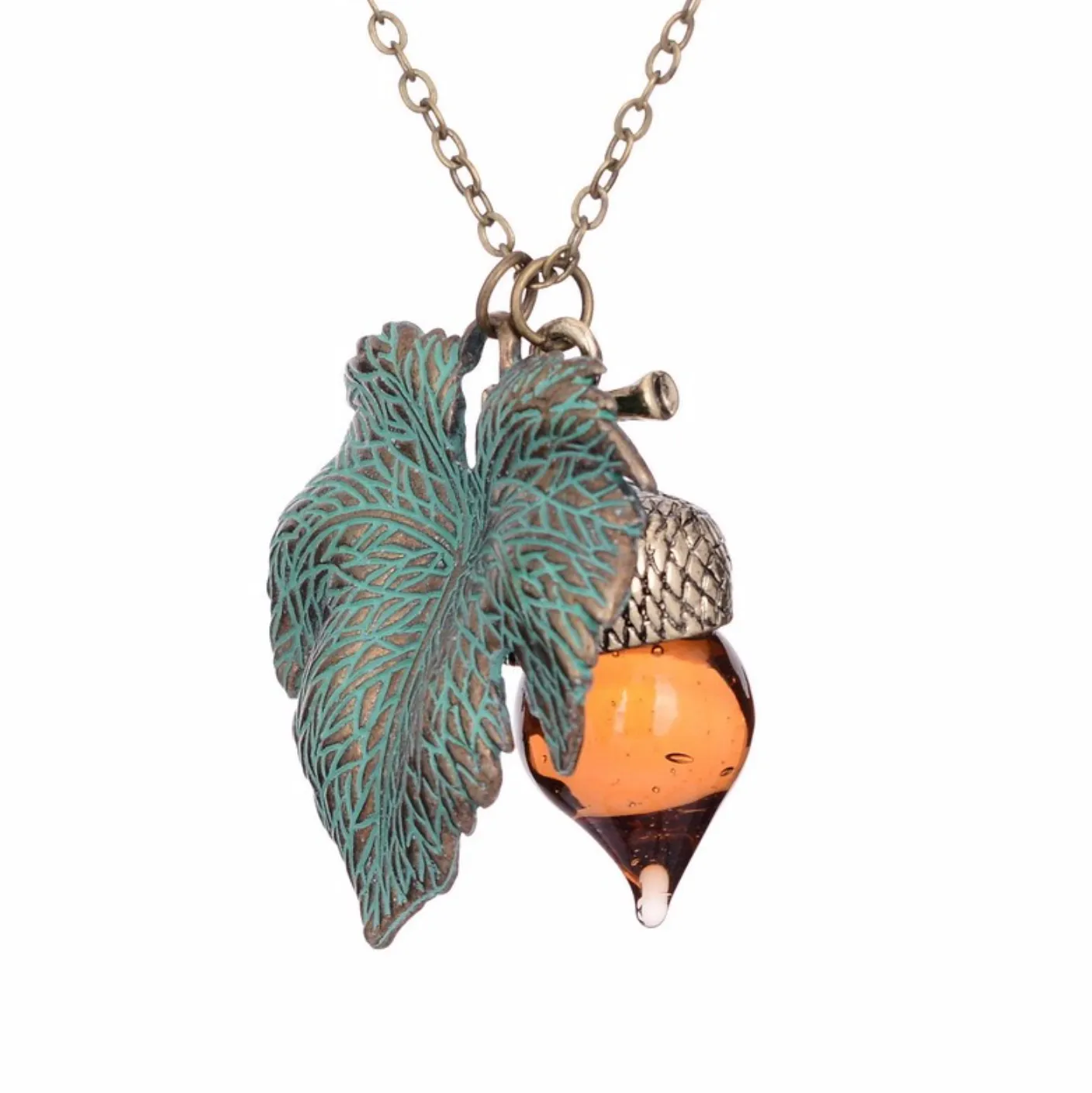 Gift of Wisdom Woodland Acorn Pendant Necklaces