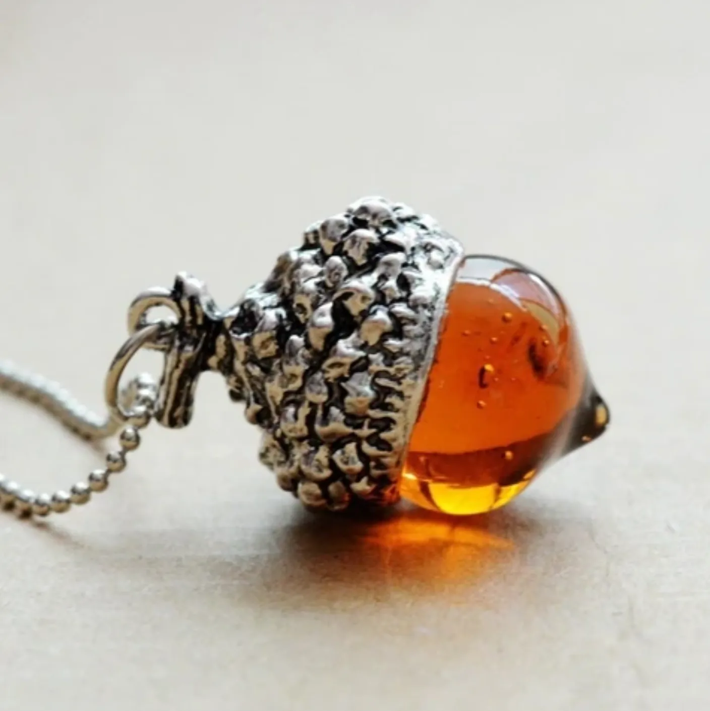 Gift of Wisdom Woodland Acorn Pendant Necklaces
