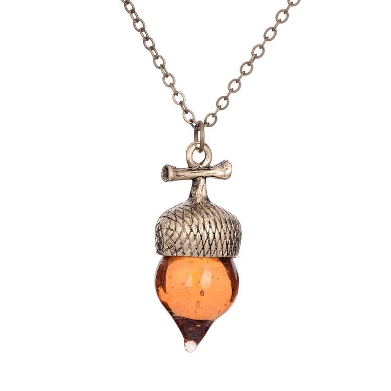 Gift of Wisdom Woodland Acorn Pendant Necklaces