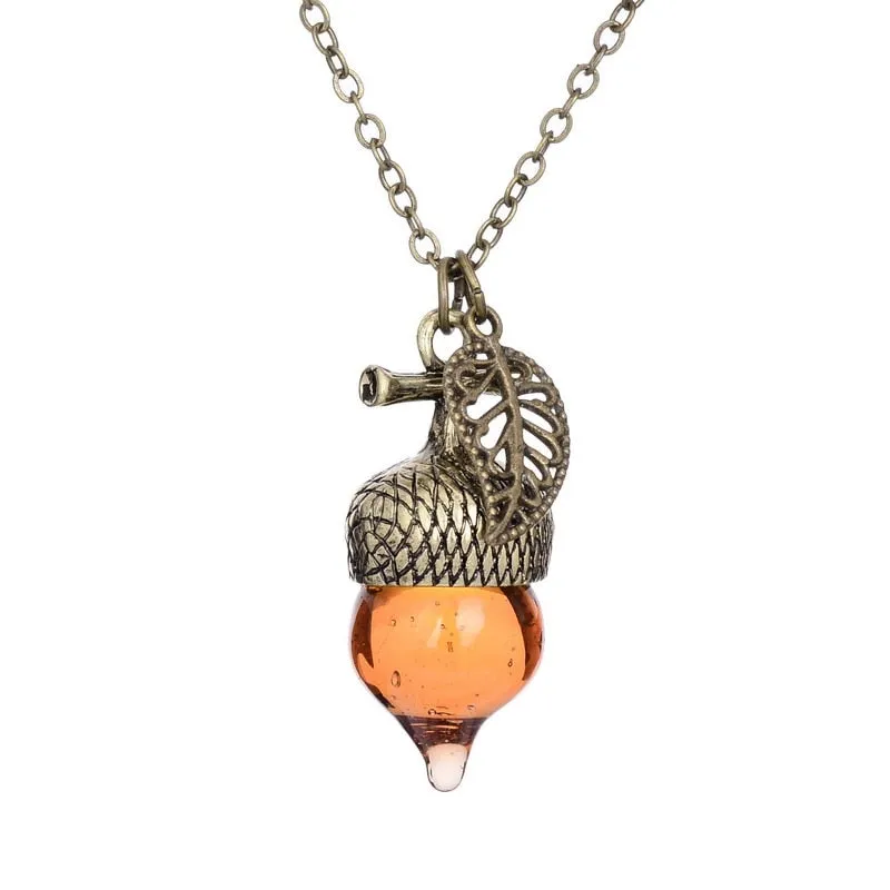 Gift of Wisdom Woodland Acorn Pendant Necklaces