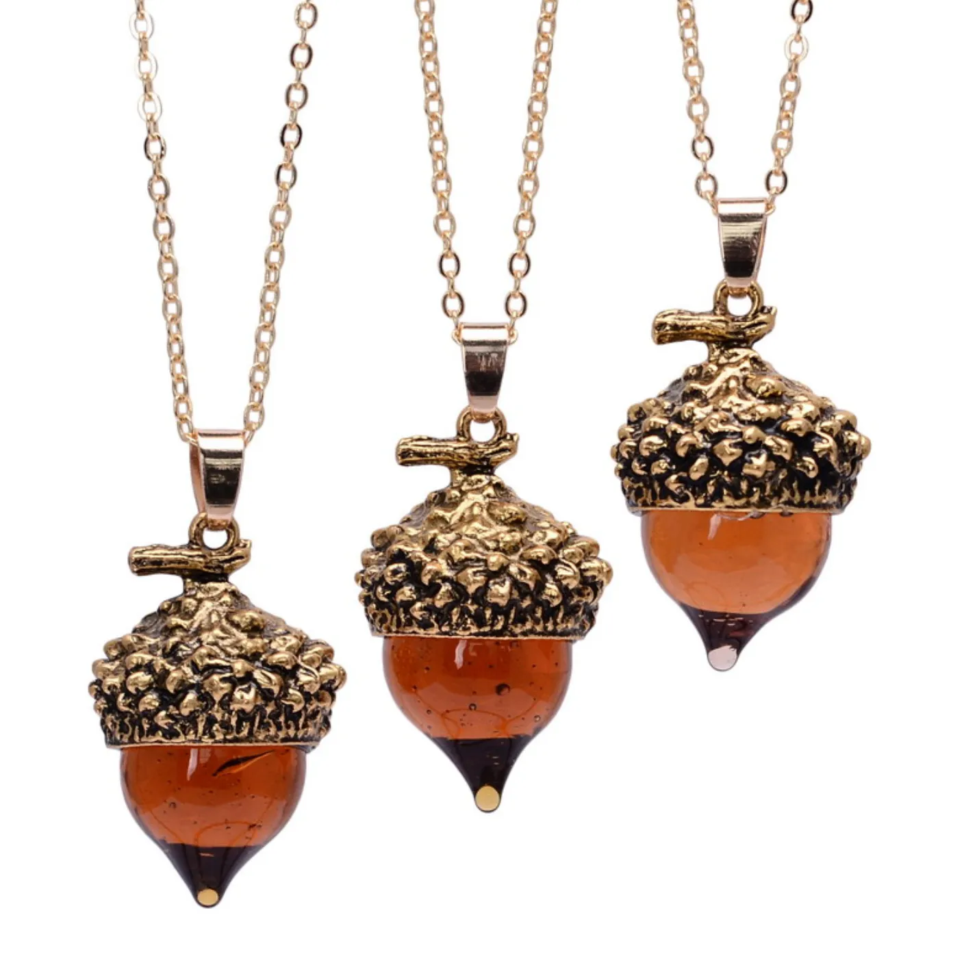 Gift of Wisdom Woodland Acorn Pendant Necklaces
