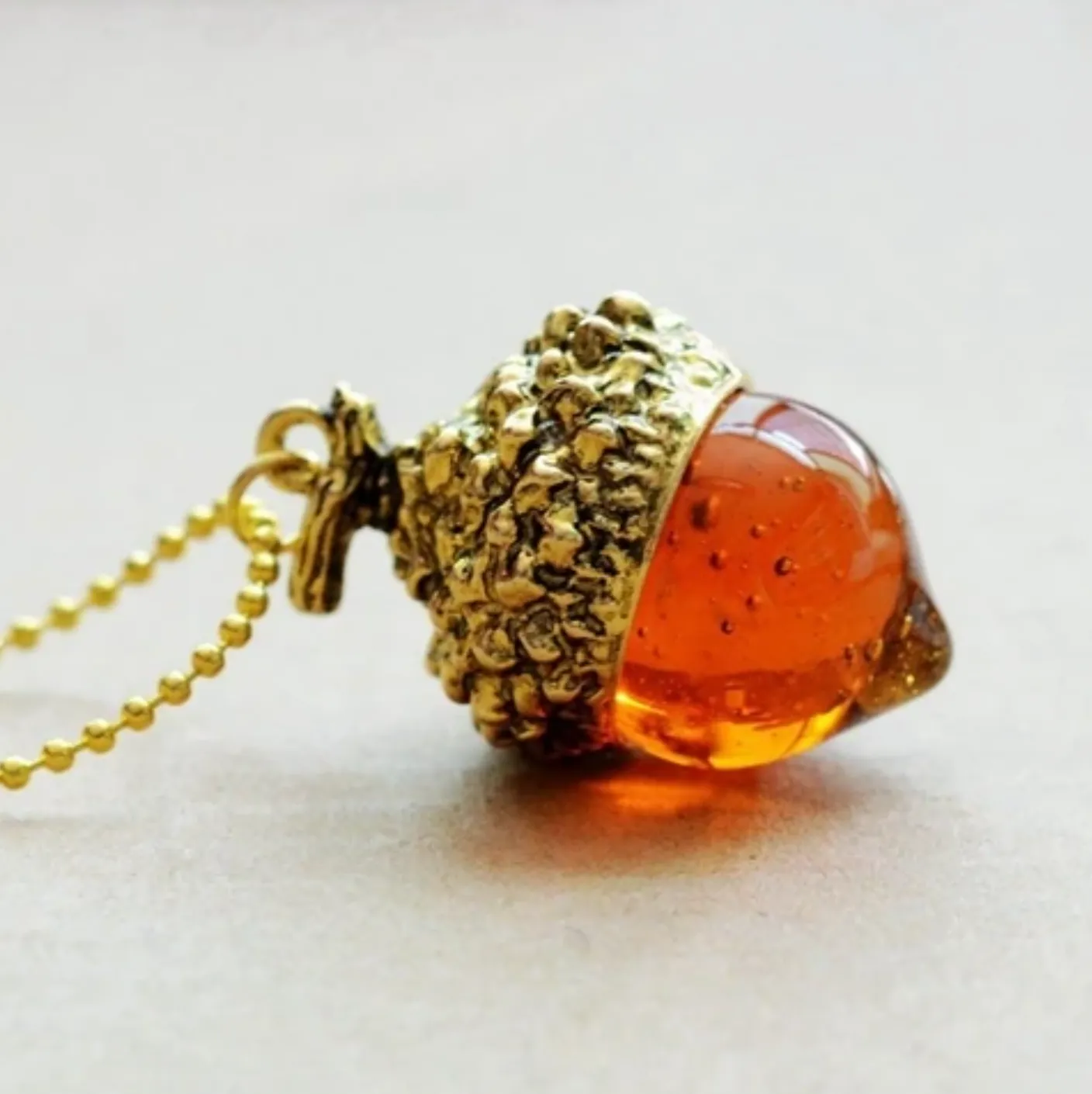 Gift of Wisdom Woodland Acorn Pendant Necklaces
