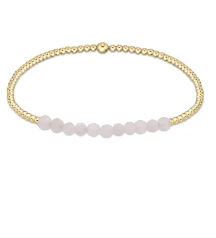 Gold Beaded Bliss 2mm Bead Bracelet - Moonstone