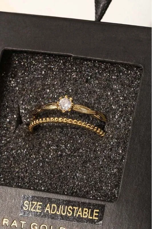 Gold Dipped Double Band Ring