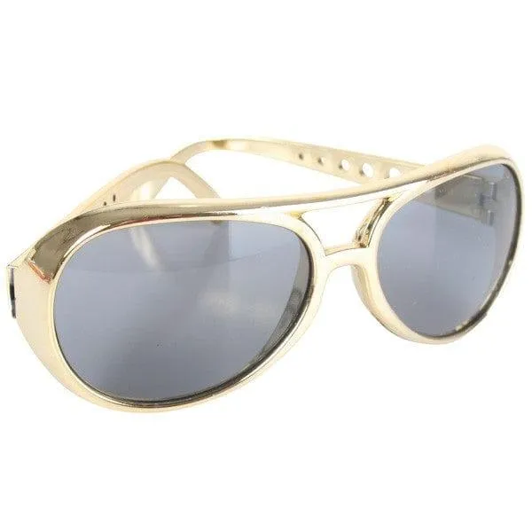 Gold Elvis Style Glasses