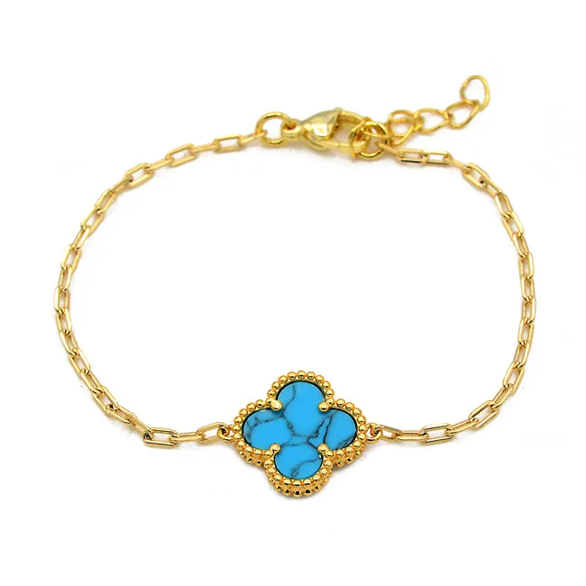 Gold Filled Clover Chain Bracelet