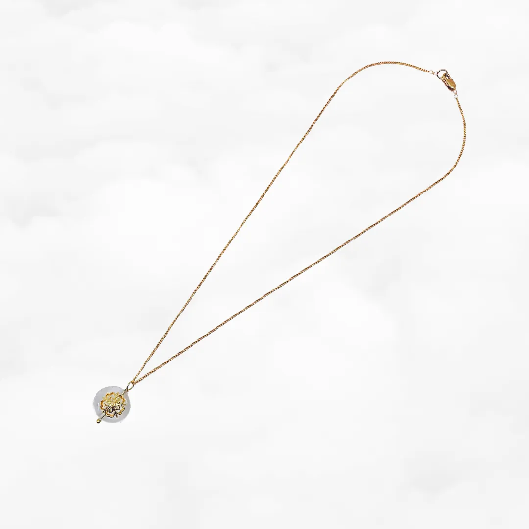 Gold Plum Blossom Tourmaline Necklace